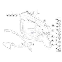 Osłona tylna, lewa, tylko w połączeniu z - 51437262167