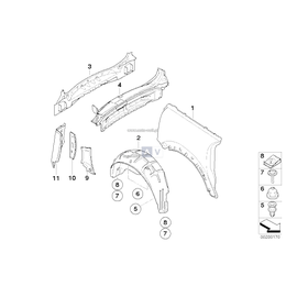 Osłona słupka C, wewn. dolna prawa - 41212758142