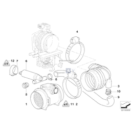 Guma przepływomierza BMW E39 E38 523i 528i 728i prod do 09.1998r - 13541703726