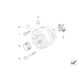 Koło pasowe alternatora - 12317540159