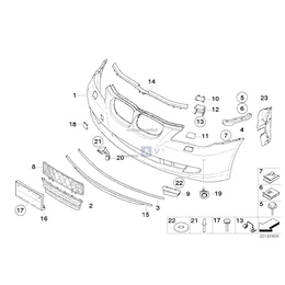 Zderzak przód gruntowany BMW E60N E61N 520 523 525 530 535 540 550 - 51117178076