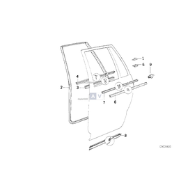 Uszczelka zewn. szyby drzwi, lewa - 51228120287