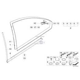 Uszczelka szyby uchylnej, lew. - 51378252625