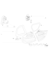 Lampa tylna w błotniku lewa - 63217289425