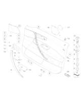Tapicerka drzwi przednich lewych - 51413453837