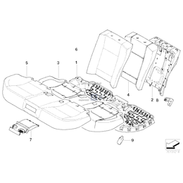 Poszycie podst. oparcia, skóra, lewe - 52207160711