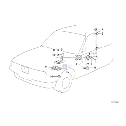 Wspornik uchwytu chorągiewki, lewy - 72608210717