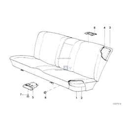 Dla samochodów z Wersja materiału, Fotel tylny - 52201964202