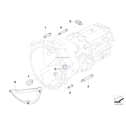Śruba torx mocowanie skrzyni biegów BMW E34 E36 E38 E39 E46 E53 E61 E81 E83 E87 E90 F10 F11 F20 F21 F30 F31 - 23001222894