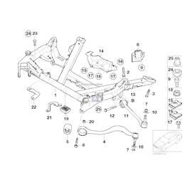 Belka przedniego zawieszenia, tylko w połączeniu z - 31106755072