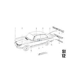 Listwa błotnika tylnego lewego - 51131814689