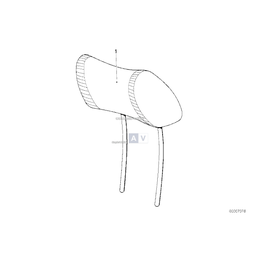 Zagłówek przedni, szt. sk., nylon-braun - 52101871417