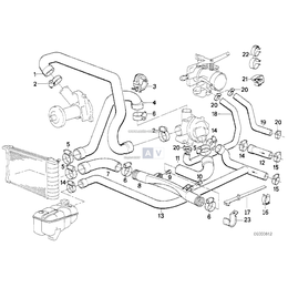 Przewód elastyczny układu chłodzenia BMW E30 E34 320i 325i 325ix 325e 520i 525i M20 - 11531718982