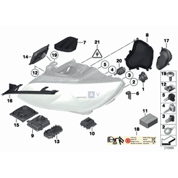 Kierunkowskaz LED lewy - 63117263089