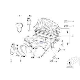 Filtr powietrza kpl., prawy - 13711742074