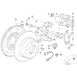 Tarcza hamulcowa tył BMW E36 Compact 316i 318ti 318tds 323ti - 34216758553