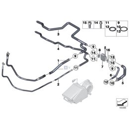 Płyta mocowanie zaworu parownika BMW E24 E31 E32 E34 E38 E65 E66 - 64111380573