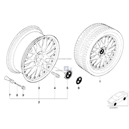 Obręcz koła aluminiowa, dwuczęściowa - 85329409994