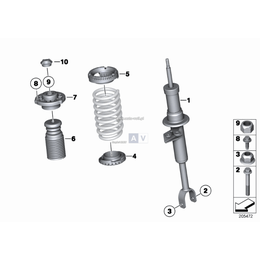 Poduszka łożysko amortyzatora przód BMW F07 F07N F10 F11 F12 F13 F26 X4 - 31306795082