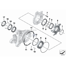 Osłona łożyska tył BMW K21 K22 K23 K25 K26 K27 K28 K29 K33 K40 K43 K44 - 33117665055