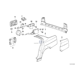 Element błotnika tylnego prawego - 41008110946