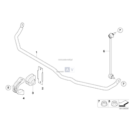 Kabłąk mocujący stabilizator - 31356771132