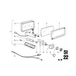 Elektr. lusterko zewn. z przełącz.prawe - 51161834392