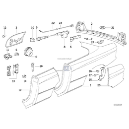 Element błotnika tylnego prawego - 41358128366