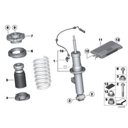 Poduszka łożysko amortyzatora przód BMW F07 F07N F10 F11 F12 F13 F26 X4 - 31306795082