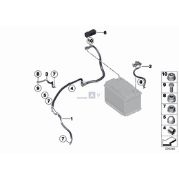 Przewód plus akumulatora - 12427623342
