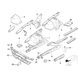 Element podłużnicy przedniej prawej - 41118170380