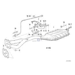 Obejma tłumika BMW E30 318is M42 - 18301716812