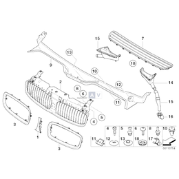 Kratka ozdobna ramy przedniej - 51138268325