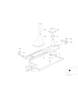 Osłona dźwigni zm. biegów, szt. skóra - 25111221217