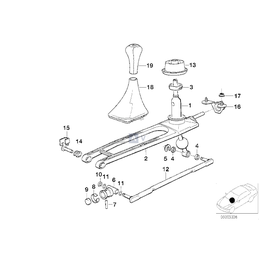 Osłona dźwigni zm. biegów, szt. skóra - 25111221217