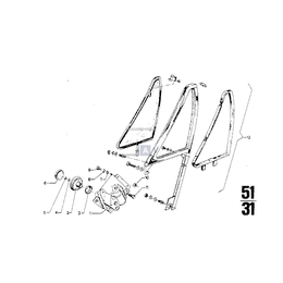Szyba uchylna, przezroczysta, lewa - 51321812553