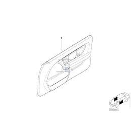 Tapicerka drzwi przednich lewych - 51418001303