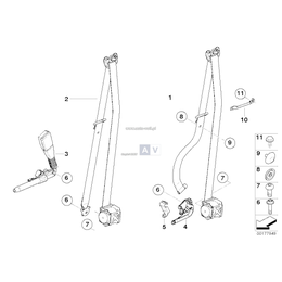 Pas bezpieczeństwa przedni prawy - 72117171968
