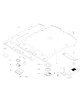 Osłona podsufitki, tylna - 51448202872