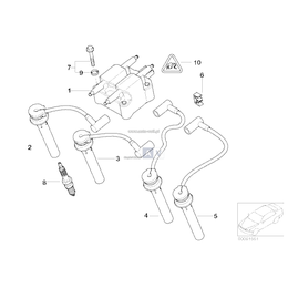 Przewód zapłonowy z wtykiem MINI R50 R52 R53 Cooper One 1,4i 1,6i W10- 12127513035