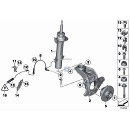 Czujnik prędkości obrotowej przedni - 34526773019