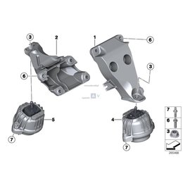 Wspornik łapa silnika prawy BMW F30 F31 F32 F34 F36 F25 F26 320iX 328iX 420iX 428iX - 22116784824