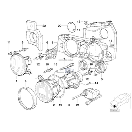 Wkład świateł drogowych prawy - 63121382720