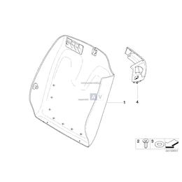 Panel tylny z siatką bag., prawy - 52109129408