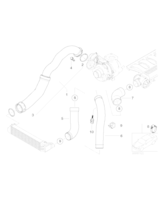 Przewód elastyczny ciśnieniowy INTERCOOLERA BMW E46 318d 320d 320td M47 M47N - 11617799394