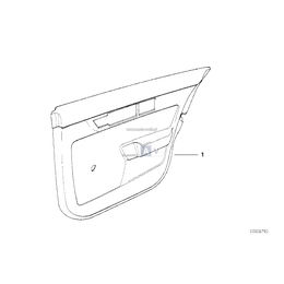 Tapicerka drzwi tylnych, materiał,prawa - 51428137230