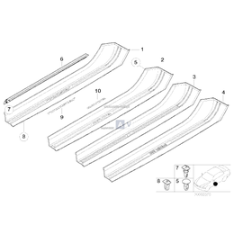 Klamra listwy progu - 51478399492
