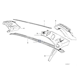 Rama tylnej szyby, górna - 41321858077