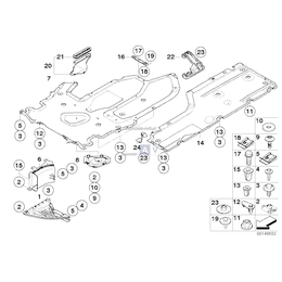 Pokrywa osłona obudowy silnika BMW E60 E61 E63 E64 - 51757061886