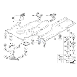 Pokrywa osłona obudowy silnika BMW E60 E61 E63 E64 - 51757061886